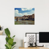 Europa, Italië, Florence. De Ponte Vecchio Poster (Thuiskantoor)