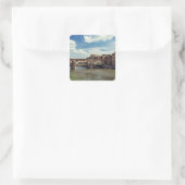 Europa, Italië, Florence. De Ponte Vecchio Vierkante Sticker (Tas)