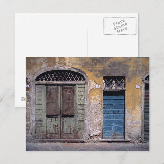 Europa, Italië, Lucca. Deze oude deuren voegen toe Briefkaart (Voorkant / Achterkant)