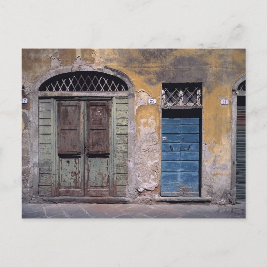 Europa, Italië, Lucca. Deze oude deuren voegen toe Briefkaart (Voorkant)