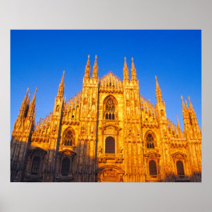 Europa, Italië, Milaan, Dom van Milaan Poster