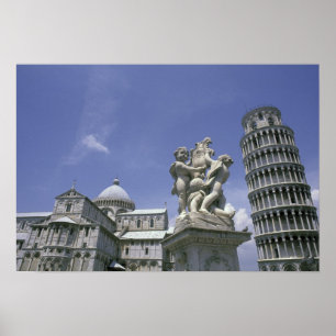 Europa, Italië, Pisa, Scheve Toren van Pisa Poster