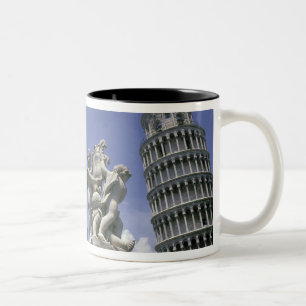 Europa, Italië, Pisa, Scheve Toren van Pisa Tweekleurige Koffiemok