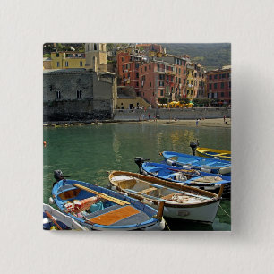 Europa, Italië, regio Liguria, Cinque Terre, 2 Vierkante Button 5,1 Cm