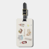 Europa Italië Reizen Gepersonaliseerde Naam Bagage Bagagelabel (Voorkant verticaal)