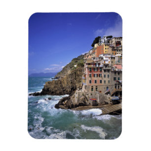 Europa, Italië, Riomaggiore. Riomaggiore is gebou Magneet