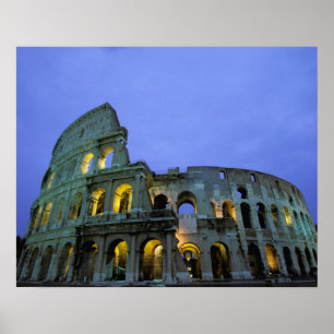Europa, Italië, Rome. Avond uitzicht van de Poster