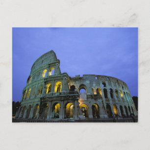 Europa, Italië, Rome. Avondzicht van de Briefkaart
