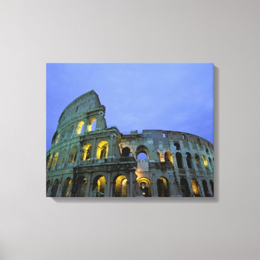 Europa, Italië, Rome. Avondzicht van de Canvas Afdruk (Voorkant)