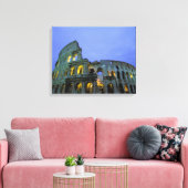 Europa, Italië, Rome. Avondzicht van de Canvas Afdruk (Insitu (Woonkamer))