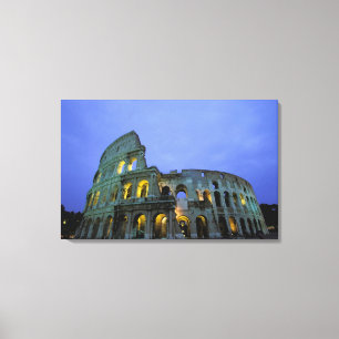 Europa, Italië, Rome. Avondzicht van de Canvas Afdruk