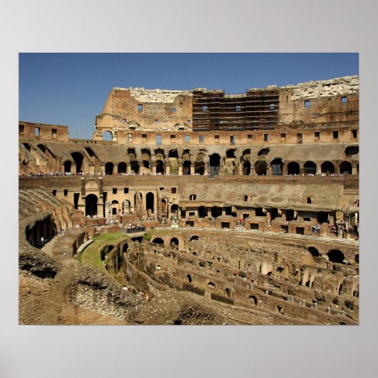 Europa, Italië, Rome. Het Colosseum (ook bekend al Poster (Voorkant)