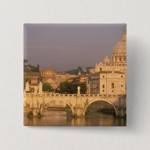 Europa, Italië, Rome, Het Vaticaan. Basiliek San Vierkante Button 5,1 Cm