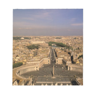 Europa, Italië, Rome, Het Vaticaan. Gezicht vanaf  Notitieblok