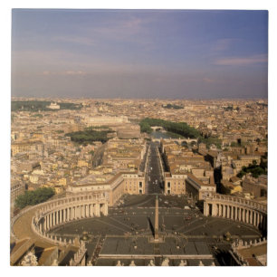 Europa, Italië, Rome, Het Vaticaan. Gezicht vanaf Tegeltje
