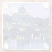 Europa, Italië, Rome, het Vaticaan. St. Peter's Glazen Onderzetter (Achterkant)