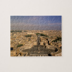 Europa, Italië, Rome, het Vaticaan. Uitzicht uit S Legpuzzel