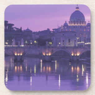 Europa, Italië, Rome. Sint-Pieter en Ponte Sant Bier Onderzetter