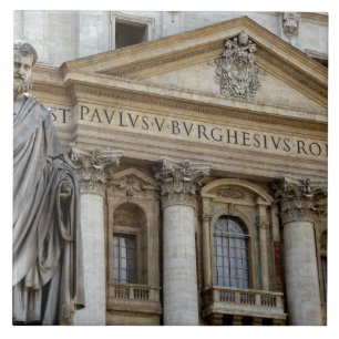 Europa, Italië, Rome. Sint-Pietersbasiliek Tegeltje