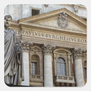 Europa, Italië, Rome. Sint-Pietersbasiliek Vierkante Sticker