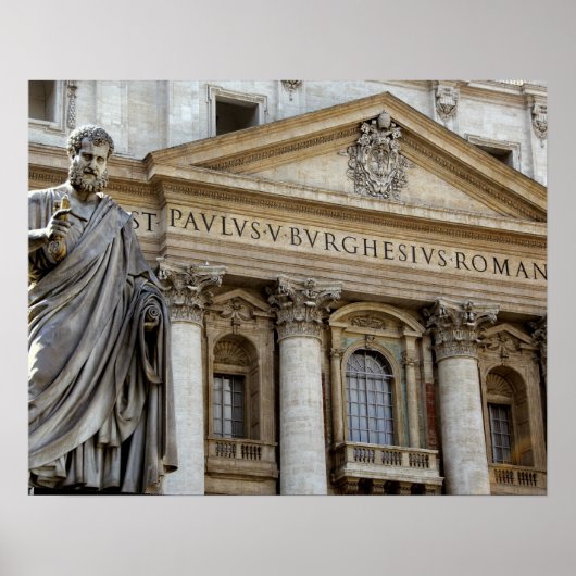 Europa, Italië, Rome. St. Peter's Basilica (ook be Poster (Voorkant)