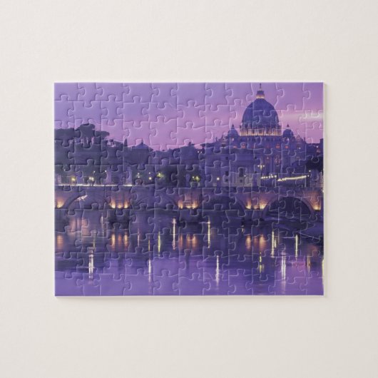 Europa, Italië, Rome. St. Peter's en Ponte Sant Legpuzzel (Horizontaal)