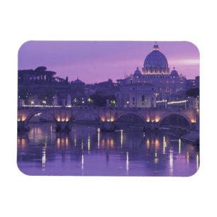 Europa, Italië, Rome. St. Peter's en Ponte Sant Magneet