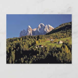 Europa, Italië, San Pietro. De Odle Group lijkt Briefkaart