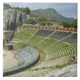 Europa, Italië, Sicilië, Taormina. 3e eeuw Tegeltje