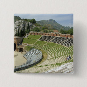 Europa, Italië, Sicilië, Taormina. 3e eeuw Vierkante Button 5,1 Cm