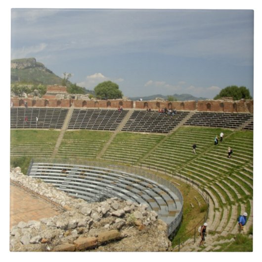 Europa, Italië, Sicilië, Taormina. derde eeuw 2 Tegeltje (Voorkant)