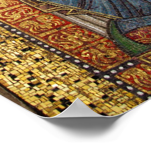 Europa, Italië, Sicilië, Taormina. Madonna en kind Poster (Hoek)