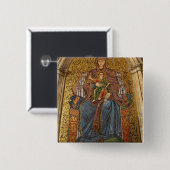 Europa, Italië, Sicilië, Taormina. Madonna en kind Vierkante Button 5,1 Cm (Voorkant /achterkant)