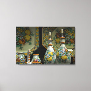 Europa, Italië, Sicilië, Taormina. Traditioneel 5 Canvas Afdruk