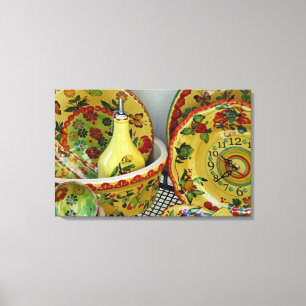 Europa, Italië, Sicilië, Taormina. Traditioneel 6 Canvas Afdruk