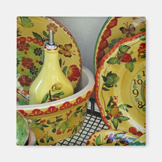 Europa, Italië, Sicilië, Taormina. Traditioneel 8 Magneet (Voorkant)