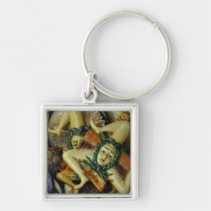 Europa, Italië, Sicilië, Taormina. Traditioneel 9 Sleutelhanger
