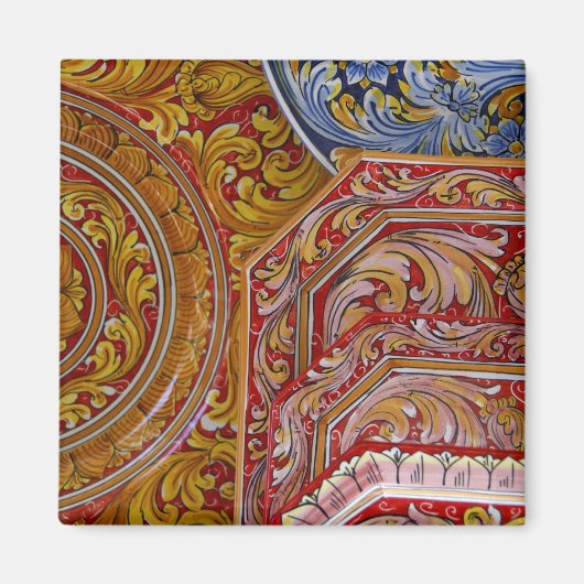 Europa, Italië, Sicilië, Taormina. Traditionele 2 Magneet (Voorkant)