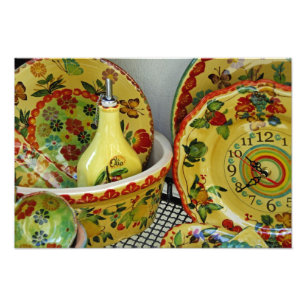 Europa, Italië, Sicilië, Taormina. Traditionele 6 Foto Afdruk