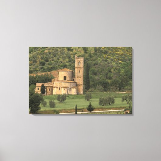 Europa, Italië, Toscane. Abbazia di Sant'Antimo Canvas Afdruk (Voorkant)
