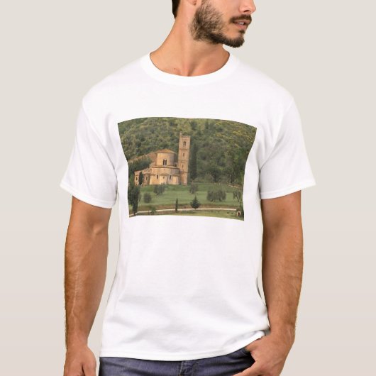 Europa, Italië, Toscane. Abbazia di Sant'Antimo T-shirt (Voorkant)