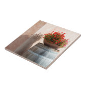 Europa, Italië, Toscane. Bloempot Tegeltje (Zijkant)