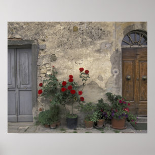 Europa, Italië, Toscane, Chianti, Toscaanse deur; Poster