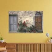 Europa, Italië, Toscane, Chianti, Toscaanse deurop Canvas Afdruk (Insitu (Woonkamer))