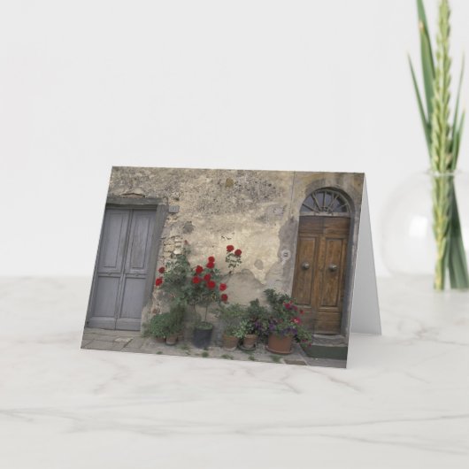 Europa, Italië, Toscane, Chianti, Toscaanse deurop Kaart (Voorkant)