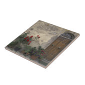 Europa, Italië, Toscane, Chianti, Toscaanse deurop Tegeltje (Zijkant)