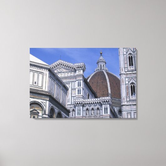 Europa, Italië, Toscane, Florence. Piazza del 2 Canvas Afdruk (Voorkant)