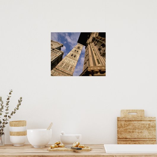 Europa, Italië, Toscane, Florence. Piazza del 3 Poster (Keuken)