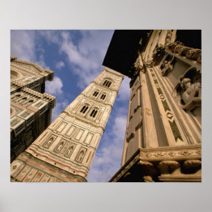 Europa, Italië, Toscane, Florence. Piazza del 3 Poster