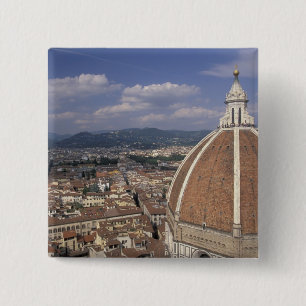 Europa, Italië, Toscane, Florence. Piazza del Vierkante Button 5,1 Cm